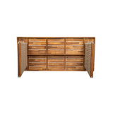 Outdoor Acacia Wood Dining Table, Teak Finish