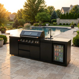 6-Burner 85000 BTU Deluxe Stainless Steel Propane Gas Outdoor Kitchen Grill