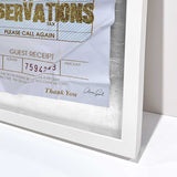 Reservations II Check | Limited Edition