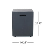 Outdoor 50000 BTU Propane Fire Pit, Dark Grey, with Tank Holder