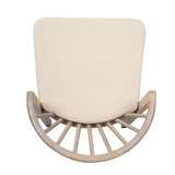 Outdoor Dining Chairs Set of 2 with Acacia Wood and Cream Washable Cushions