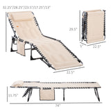Outsunny - Padded Folding Chaise Lounge Chair, Outdoor