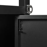 K&K 54.5" Outdoor Kitchen Island with Stainless Steel Tabletop