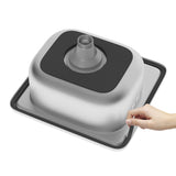 K&K 55.5" Outdoor Kitchen Island with Sink