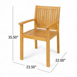 7-Piece Acacia Wood Outdoor Dining Set