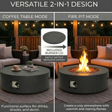 40' Round Outdoor Propane Fire Pit Table