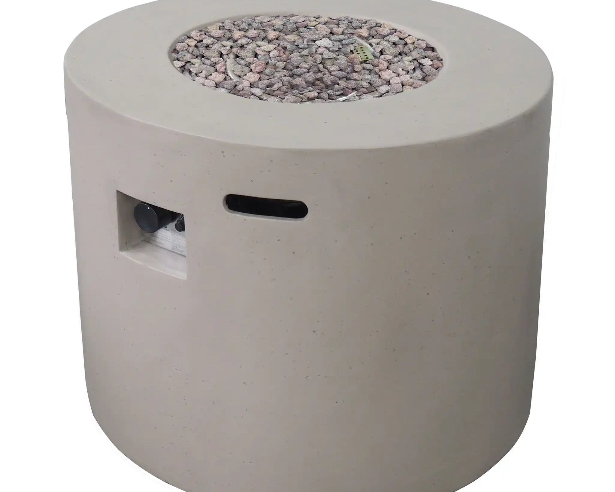 Round Iron Fire Pit With 40,000 Btu