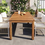 TOPMAX Patio 5pcs Wooden Dining Table Set