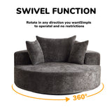 55''L Chenille Foam Single Swivel Chair