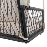 Outdoor Swing Sofa With Soft Cushions For Patio - Beige