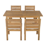U_STYLE Farmhouse 5-Piece Outdoor Patio Dining Set with Adjustable Legs