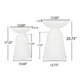 Serenita - Outdoor Side Tables With Flared Design (Set of 2)