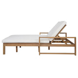 TREXM Outdoor Double Lounge Chair with 5-Position Adjustable Backrest
