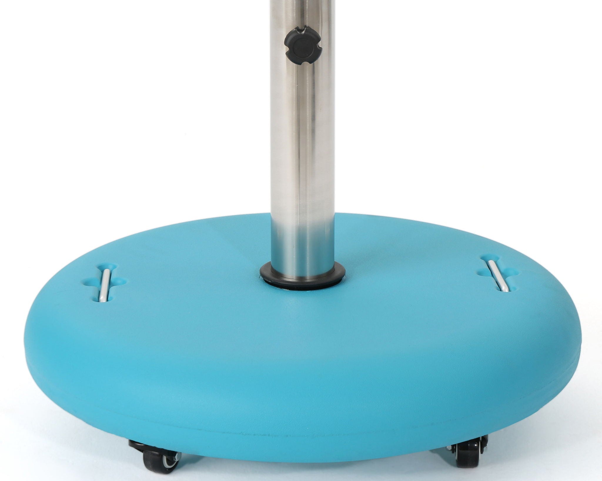 Wheelie Round Umbrella Base With Stainless Steel Holder