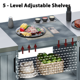 K&K 66.5" Outdoor Kitchen Island for Big Green Egg Grills