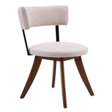 Modern Upholstered Dining Chairs with Curved Back