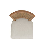 Armless Bar Stool with Nailhead Trim and Rattan High Back