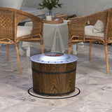 Smokeless Fire Pit with Fireproof Mat - 20.5' Barrel Style Portable Wood Burning Firepit