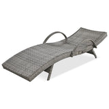 K&K 80" Outdoor Wicker Chaise Lounge Chairs Set of 2