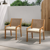 Outdoor Dining Chair - Acacia Wood & Wicker