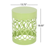 Outdoor Metal Large End Table, Modern Design