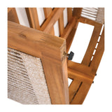 Premium Acacia Wood Outdoor Club Chair with Curved Tub Design