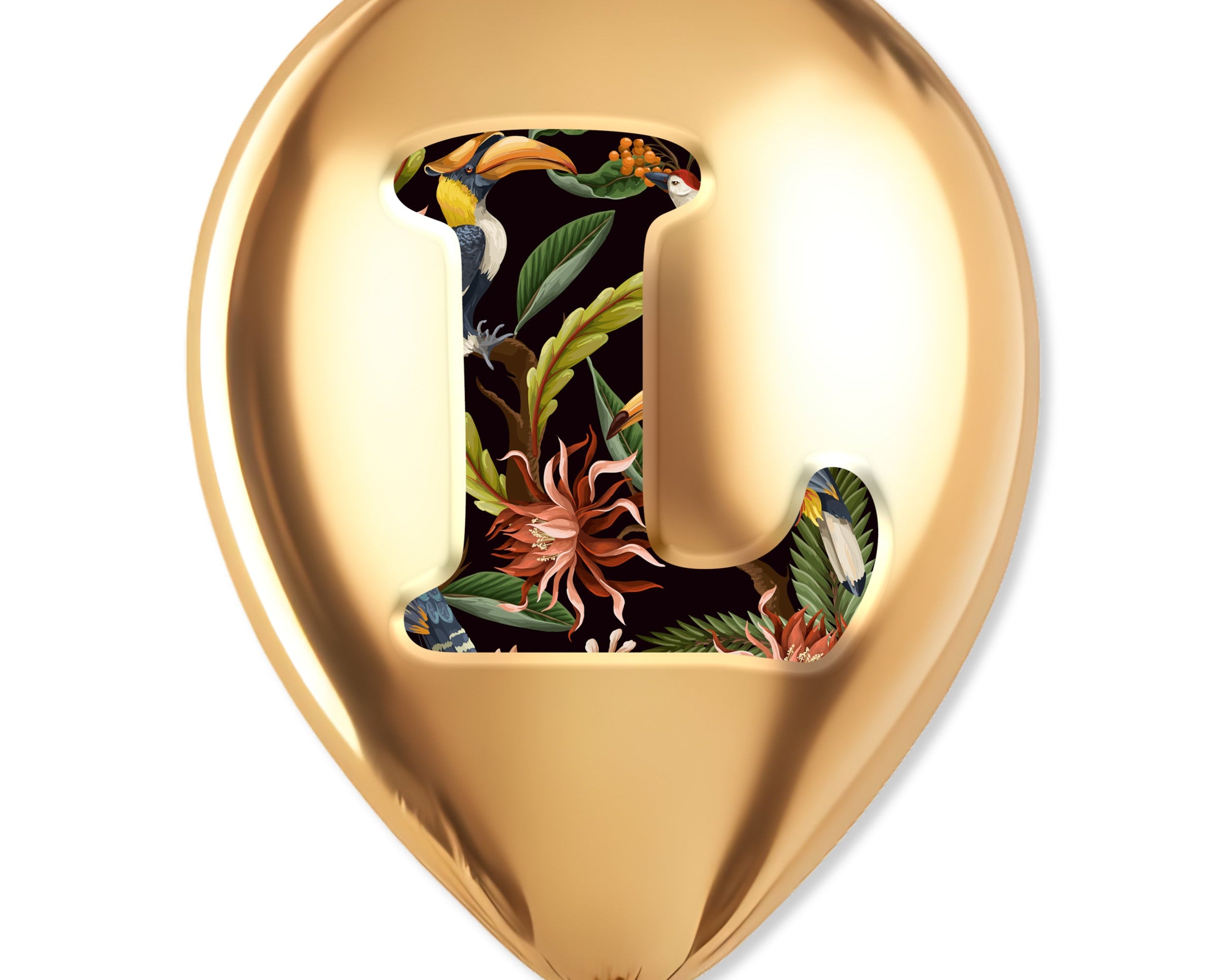 Gold Monogram Balloon