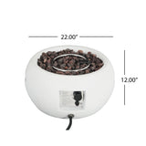 Patio MGO Propane Fire Pit, 40,000 BTU, White