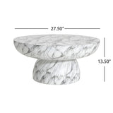 MGO Faux Marble Coffee Table for Indoor and Outdoor Use