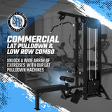 Selectorized Lat Pulldown & Low Row Combo w/ 250lb weight stack (New)