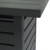 Rectangular Iron Fire Pit - 30,000 BTU - Tank Cover Inside