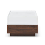 Rotating Coffee Table with 2 Drawers