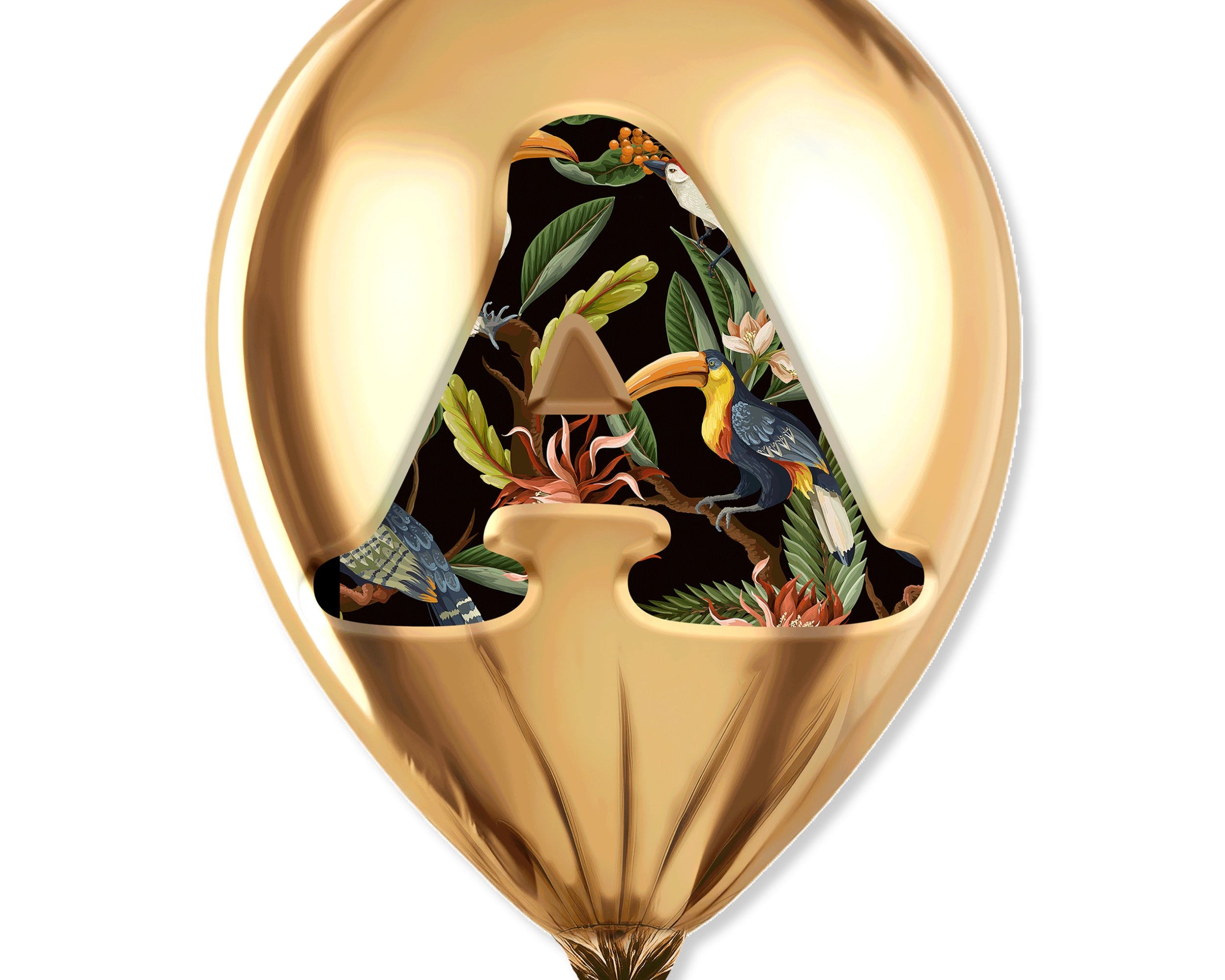 Gold Monogram Balloon