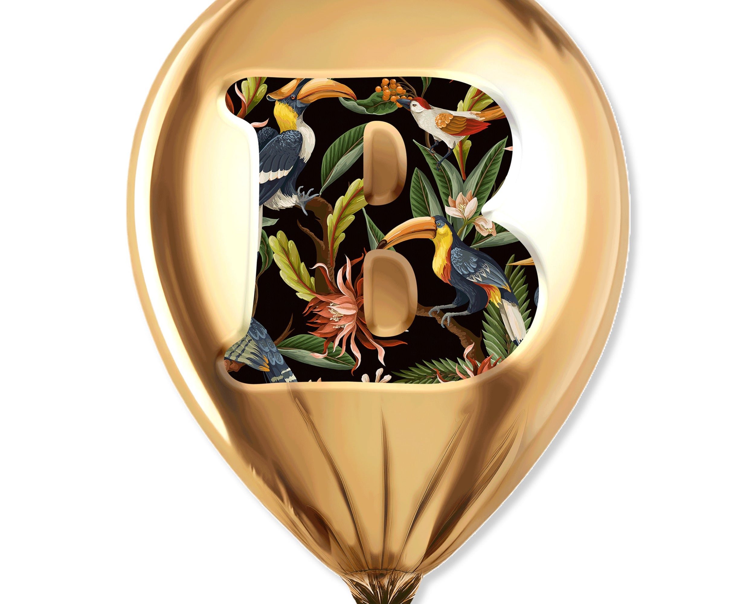 Gold Monogram Balloon