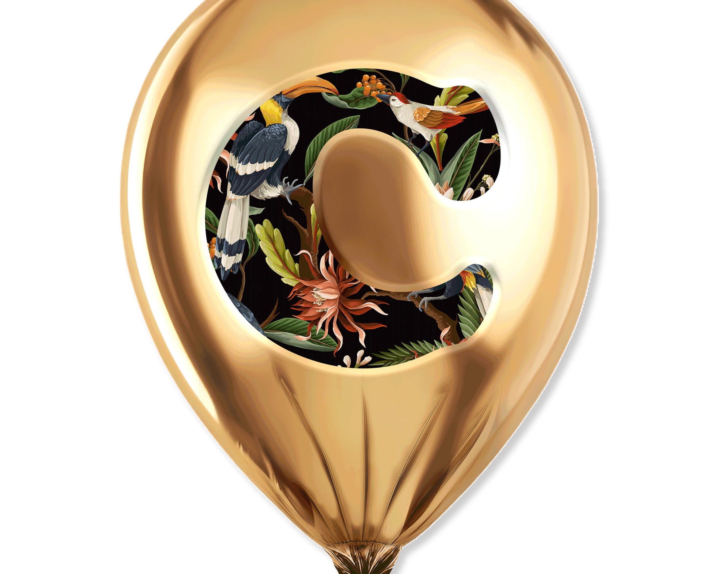 Gold Monogram Balloon