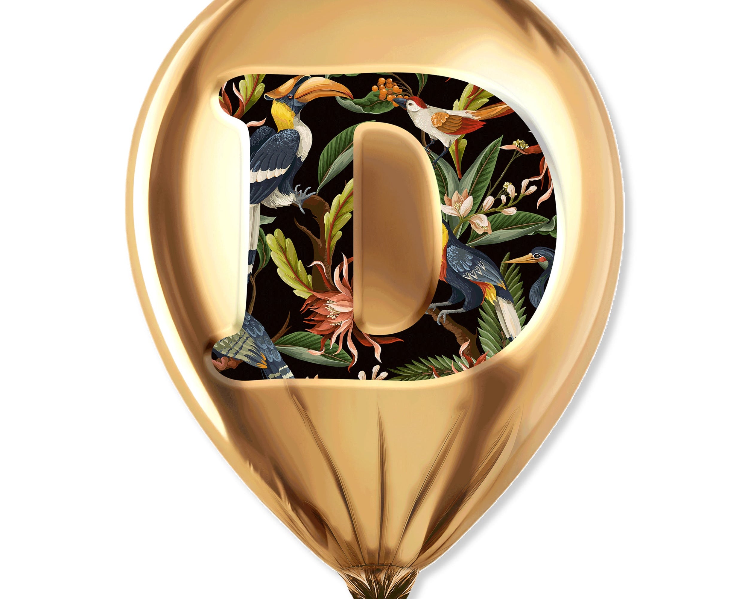 Gold Monogram Balloon