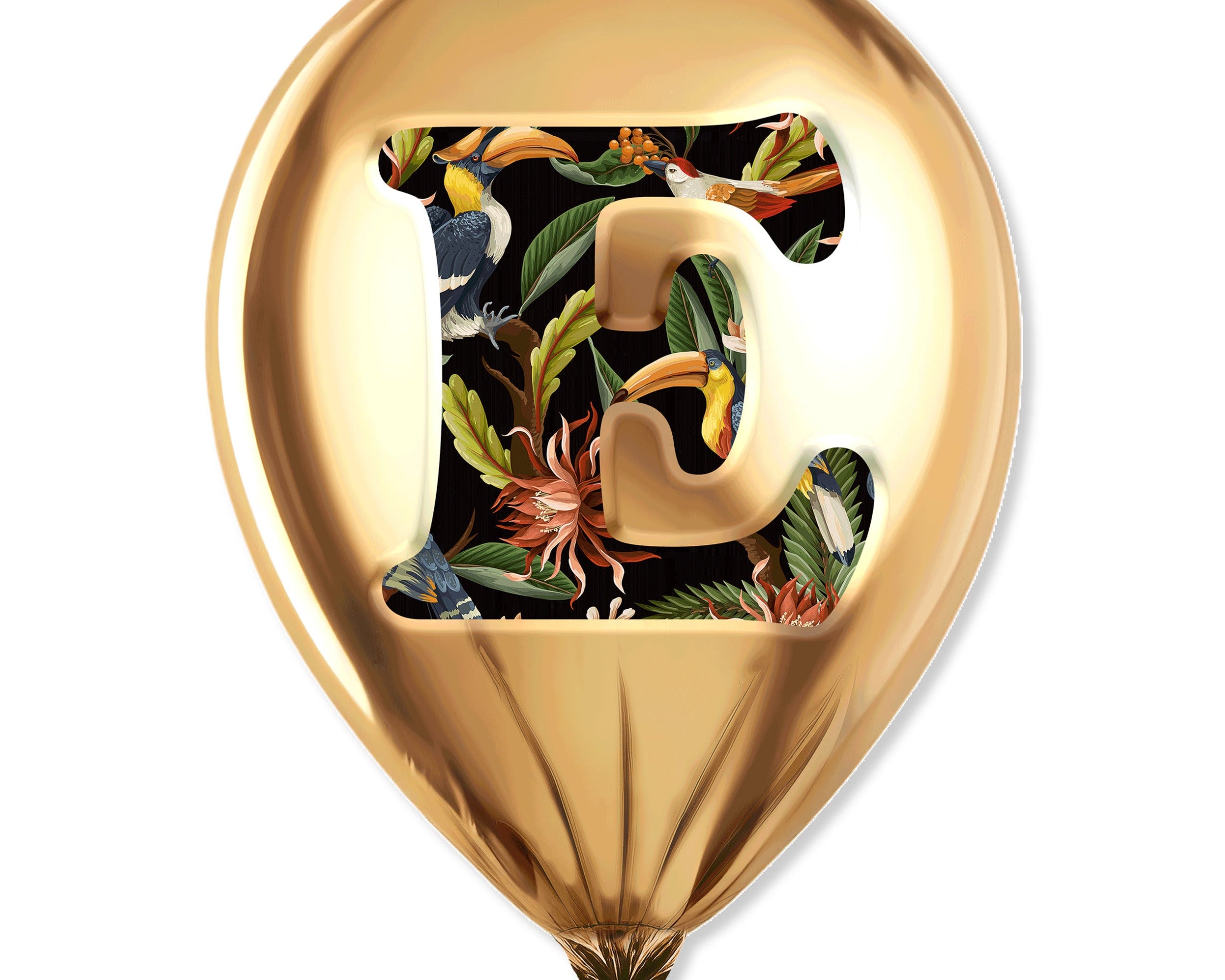 Gold Monogram Balloon