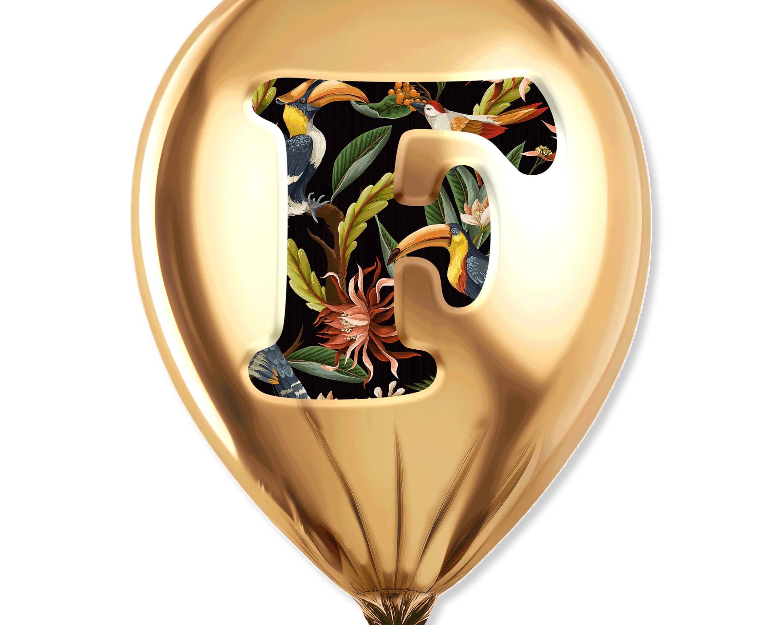 Gold Monogram Balloon