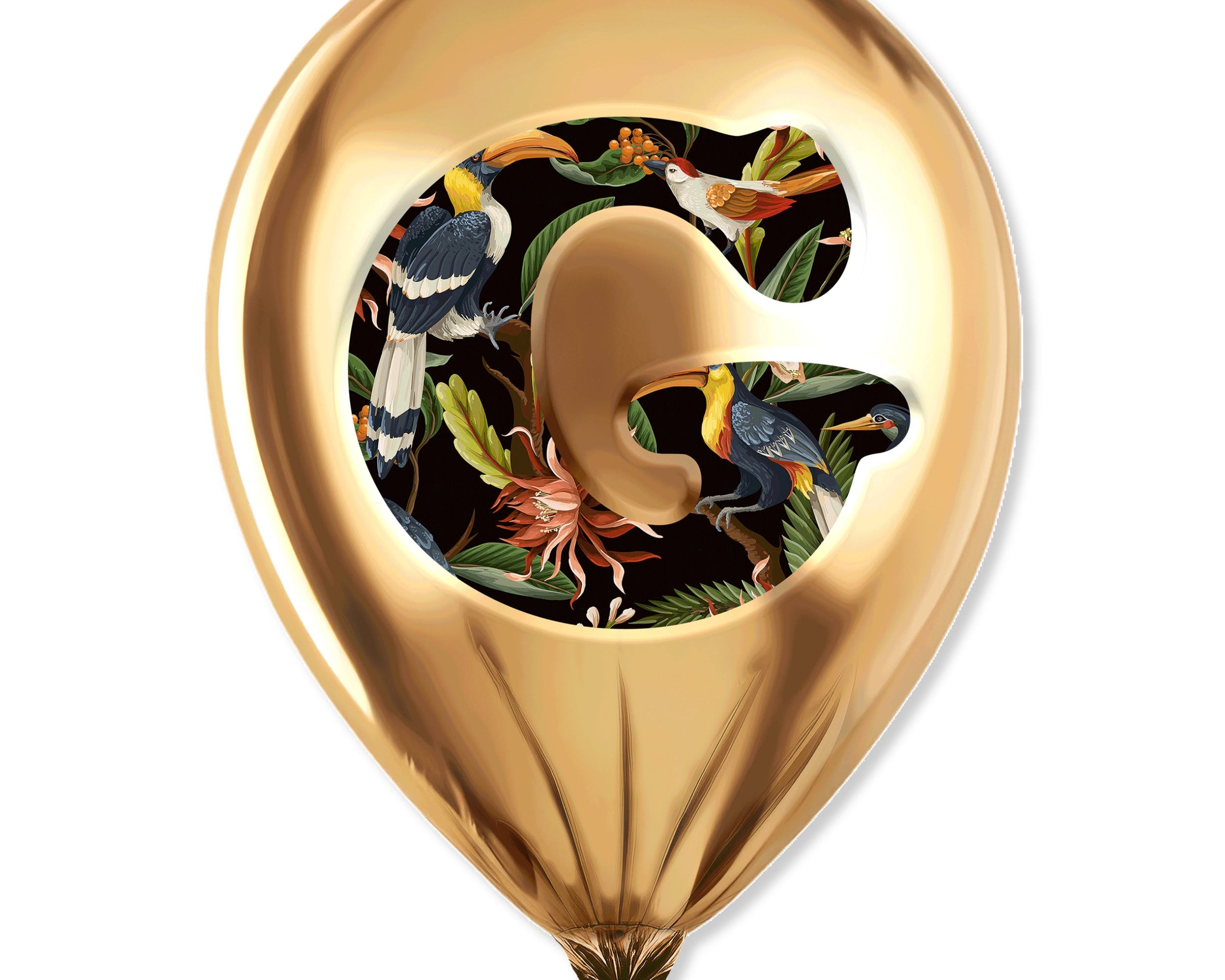 Gold Monogram Balloon
