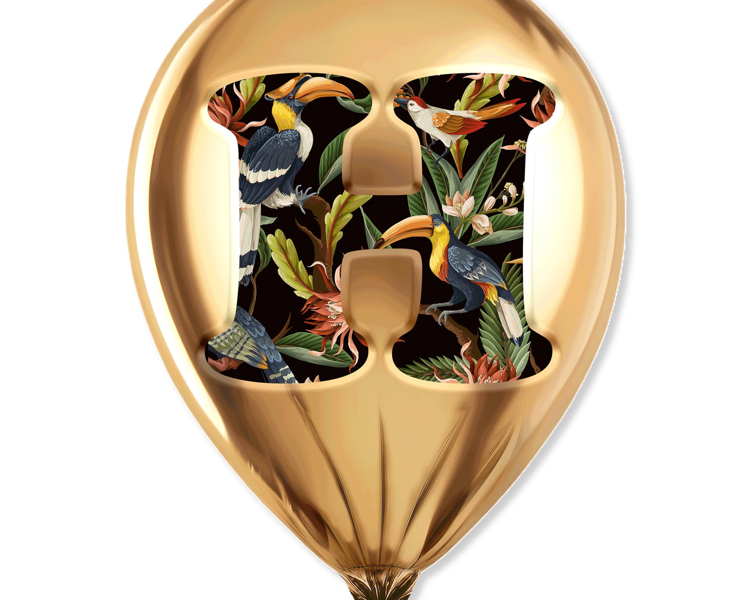 Gold Monogram Balloon