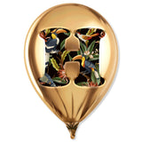 Gold Monogram Balloon