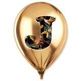 Gold Monogram Balloon