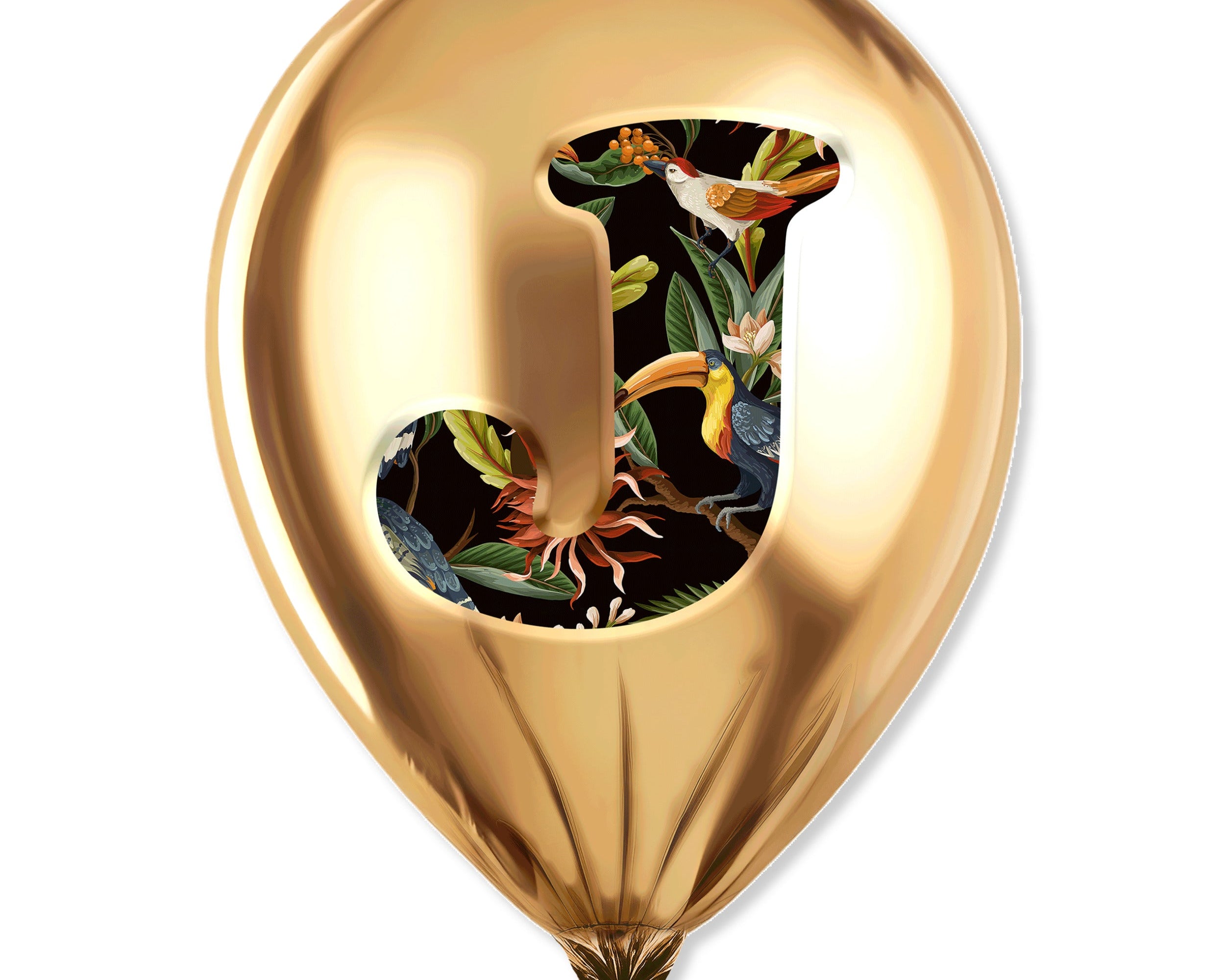 Gold Monogram Balloon