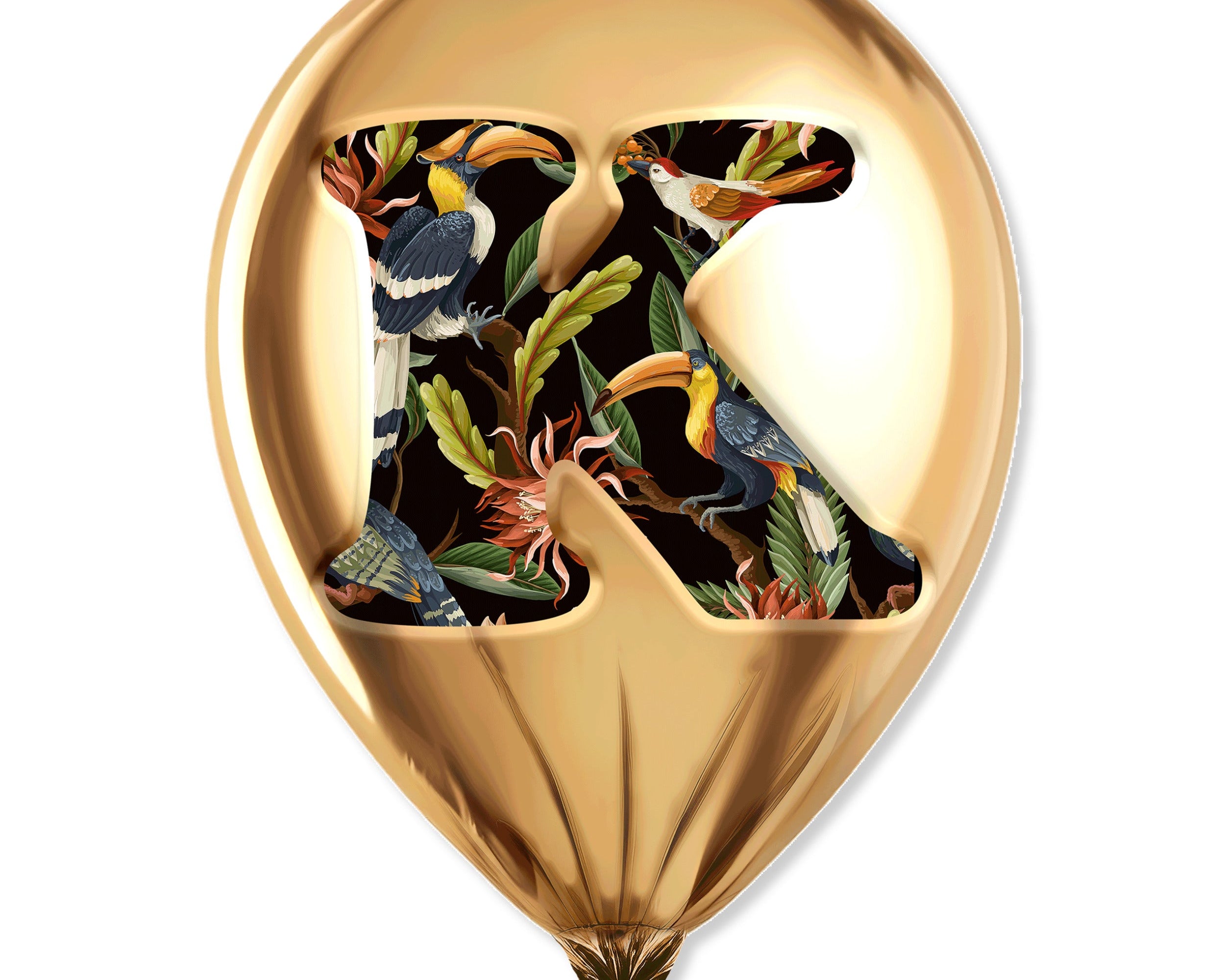 Gold Monogram Balloon