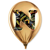 Gold Monogram Balloon