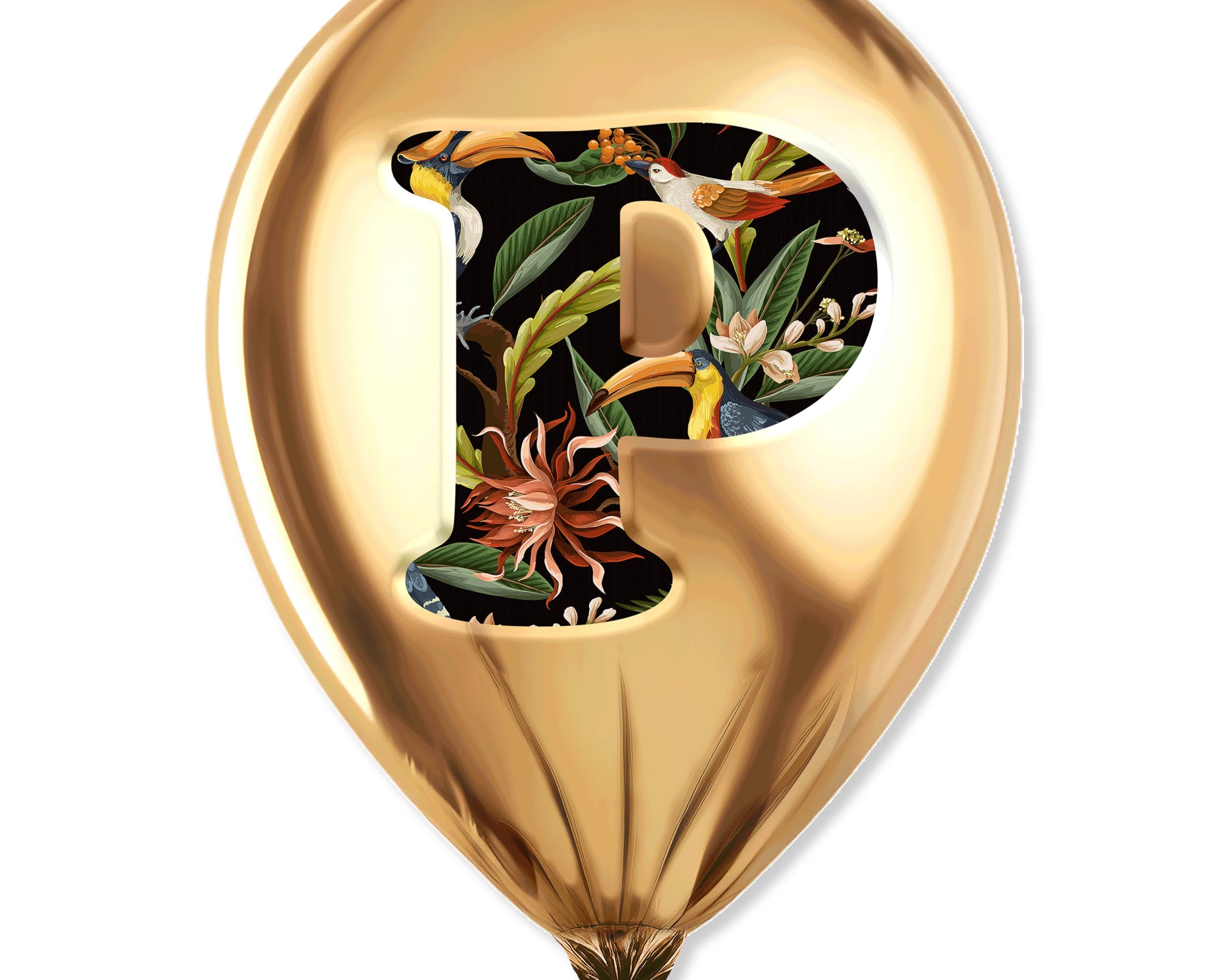 Gold Monogram Balloon