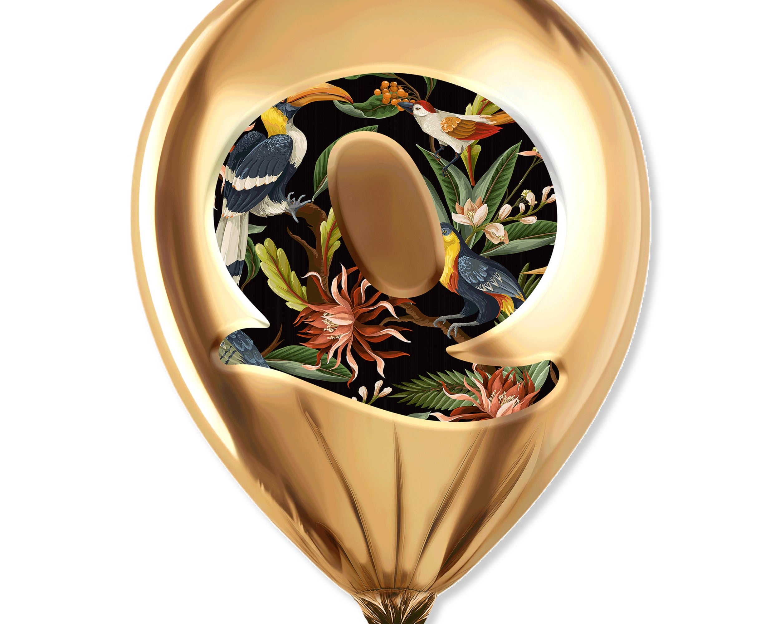Gold Monogram Balloon