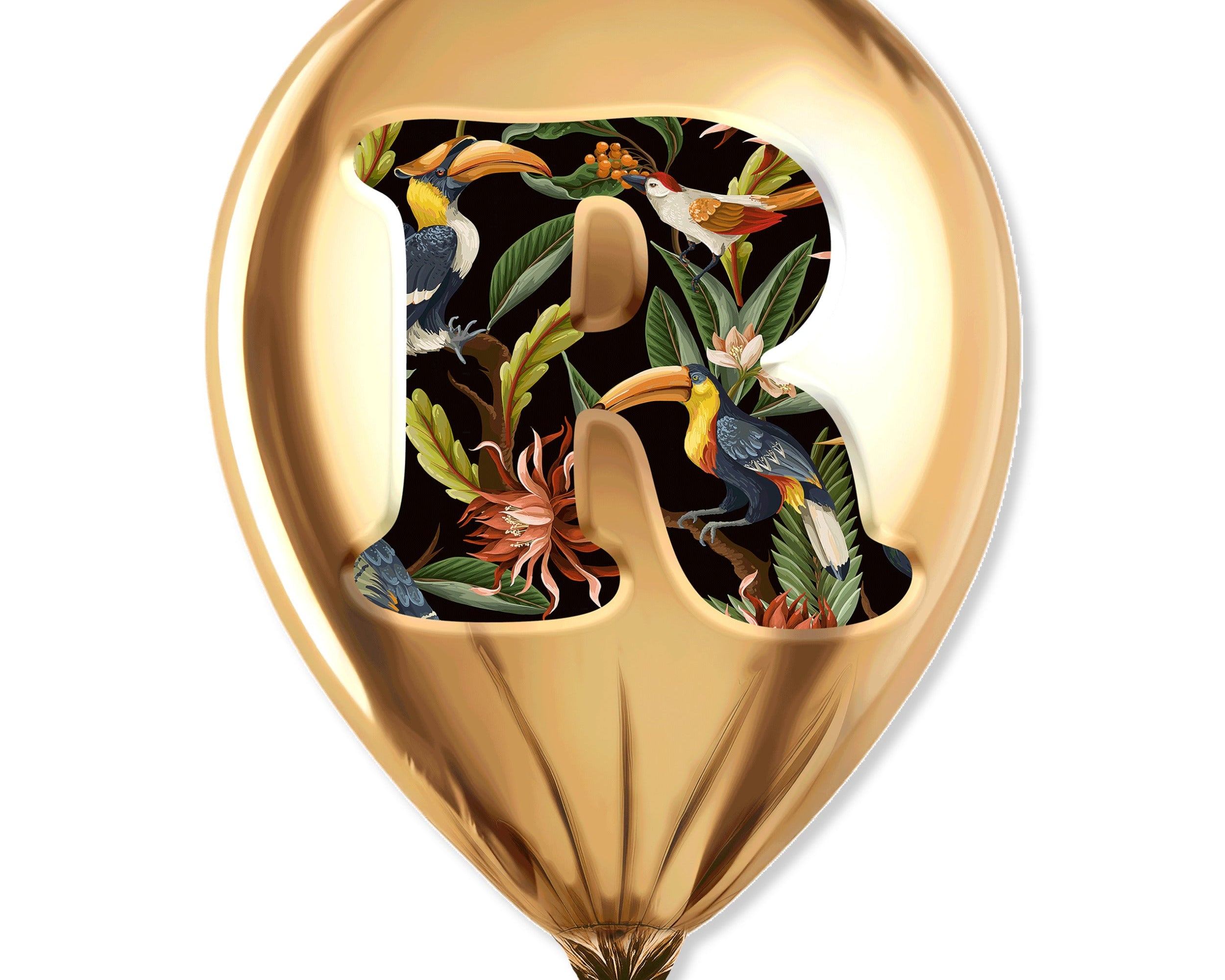 Gold Monogram Balloon