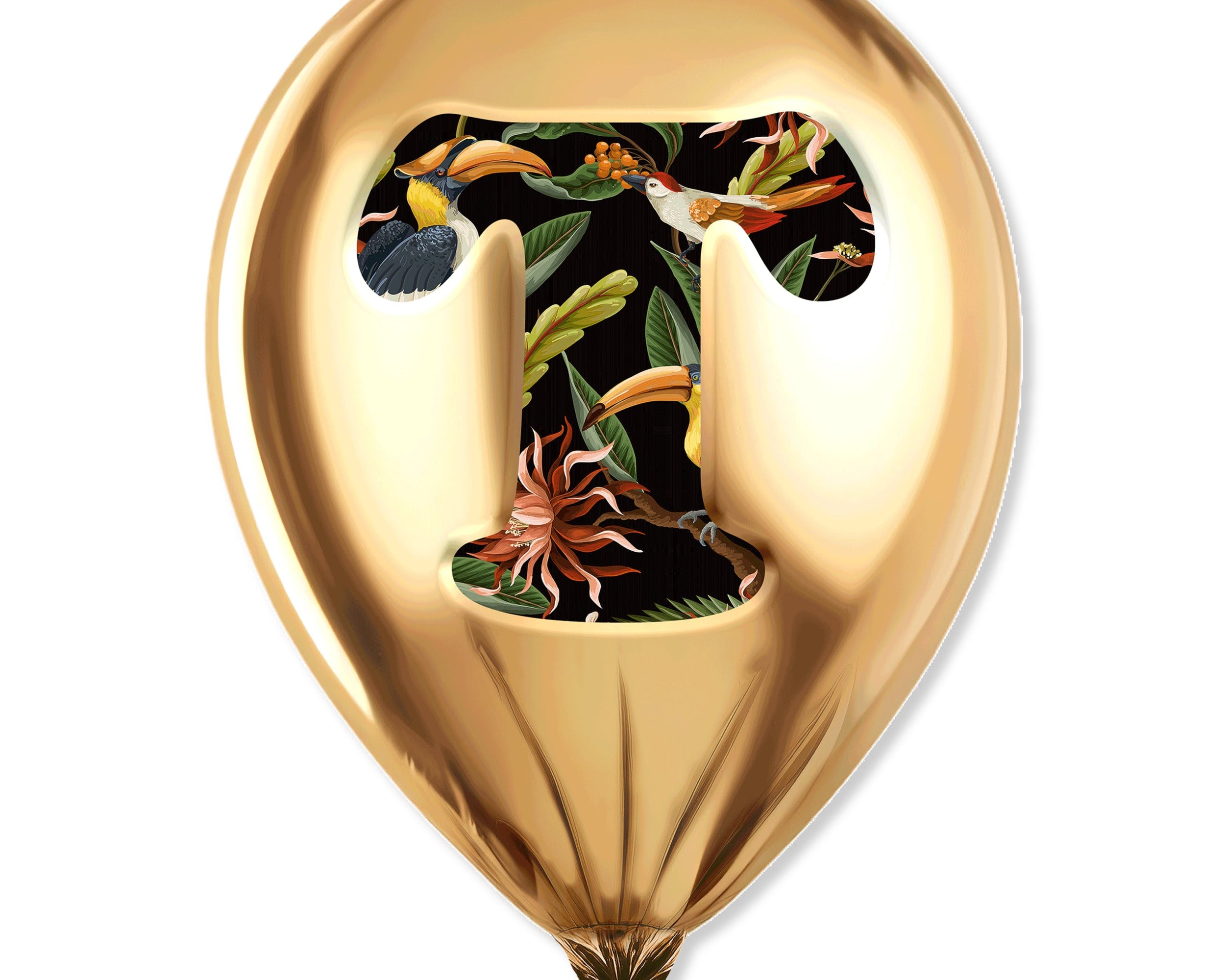 Gold Monogram Balloon