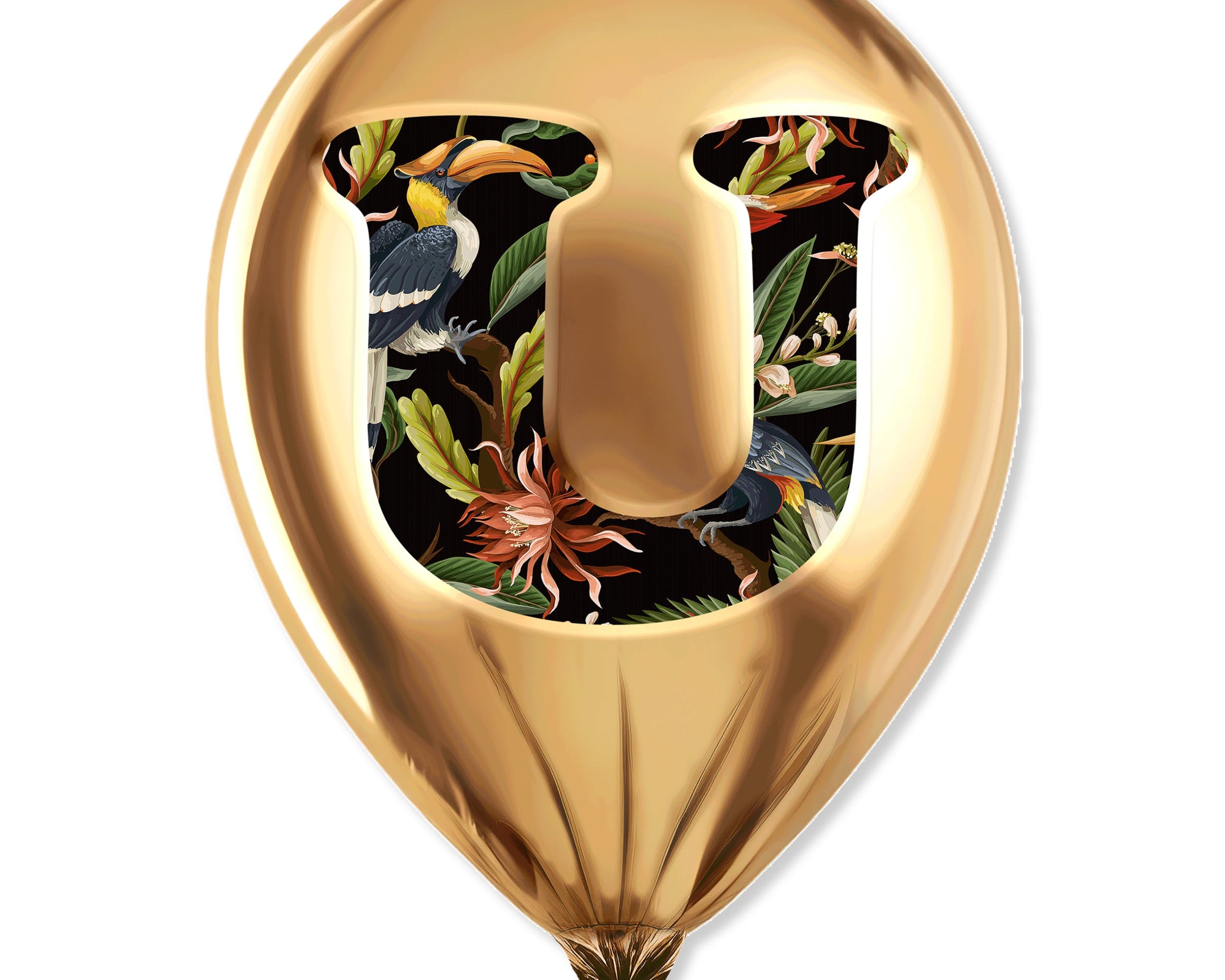Gold Monogram Balloon